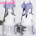 【Ready For Ship】DokiDoki Game Genshin Impact M Cosplay Wig Long Purple Black Gothic girl
