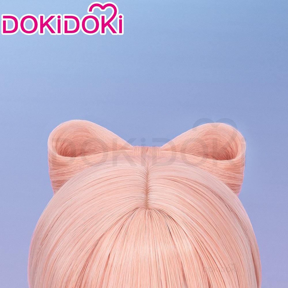 DokiDoki Game Genshin Impact Sangonomiya Kokomi Cosplay Wig Pink Women Long Straight/ Head Accessories
