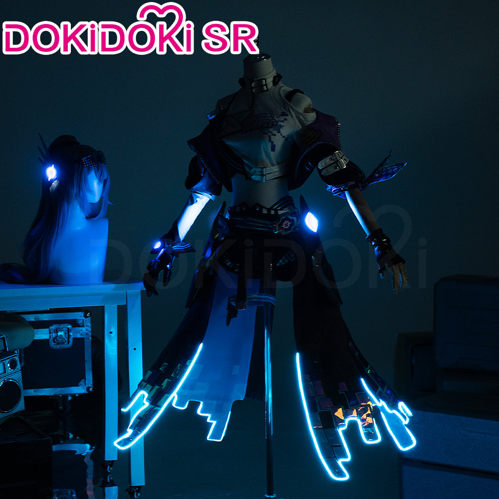 【Glowing】DokiDoki-SR Honkai: Star Rail Cosplay Silver Wolf LV.999 Costume / Tail Planarcadia SP