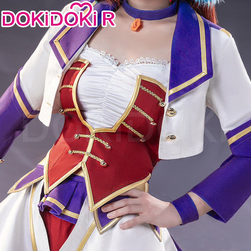 【Partially Ready For Ship】【Size XS-2XL】DokiDoki-R Anime Game Cosplay White Red Dress Costume Stage Suit