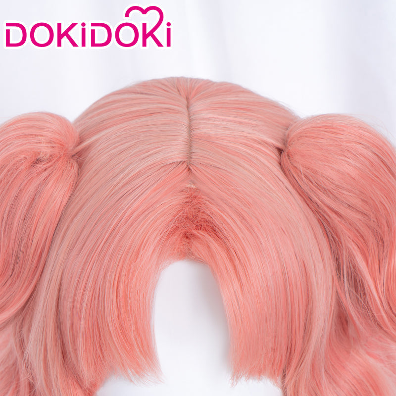 【Ready For Ship】DokiDoki Manga Anime Witch Hat Atelier Cosplay Tetia Cosplay Wig Long Curly Pink Hair Gradient