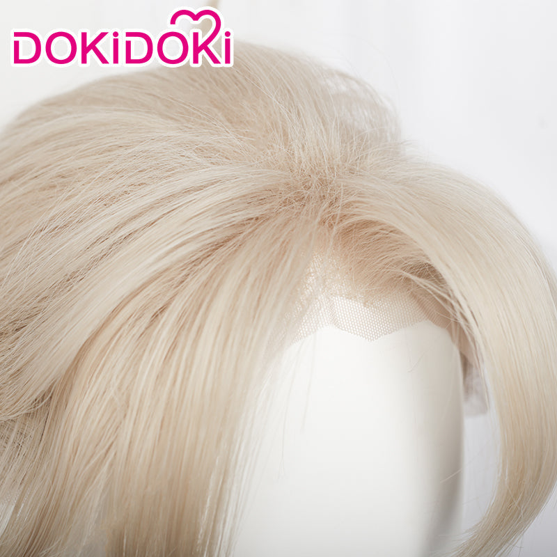 【Ready For Ship】【Front Lace】DokiDoki Game Genshin Impact Cosplay Albedo Wig