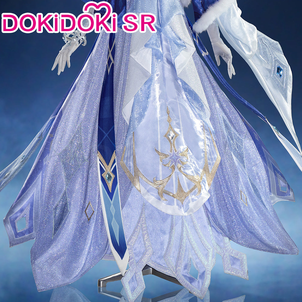【2 Versions】【Size S-3XL】DokiDoki-SR Game Genshin Impact Cosplay Tsaritsa Costume / Petticoat Anastasya Feodorovna Snezhnaya Sudden Snow