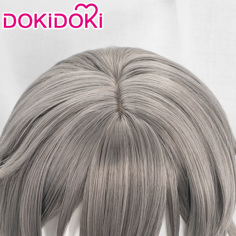 【US LOCAL SHIPPING 】DokiDoki Game Honkai: Star Rail Cosplay Hero Caelus Cosplay Wig Short Grey Trailblazer