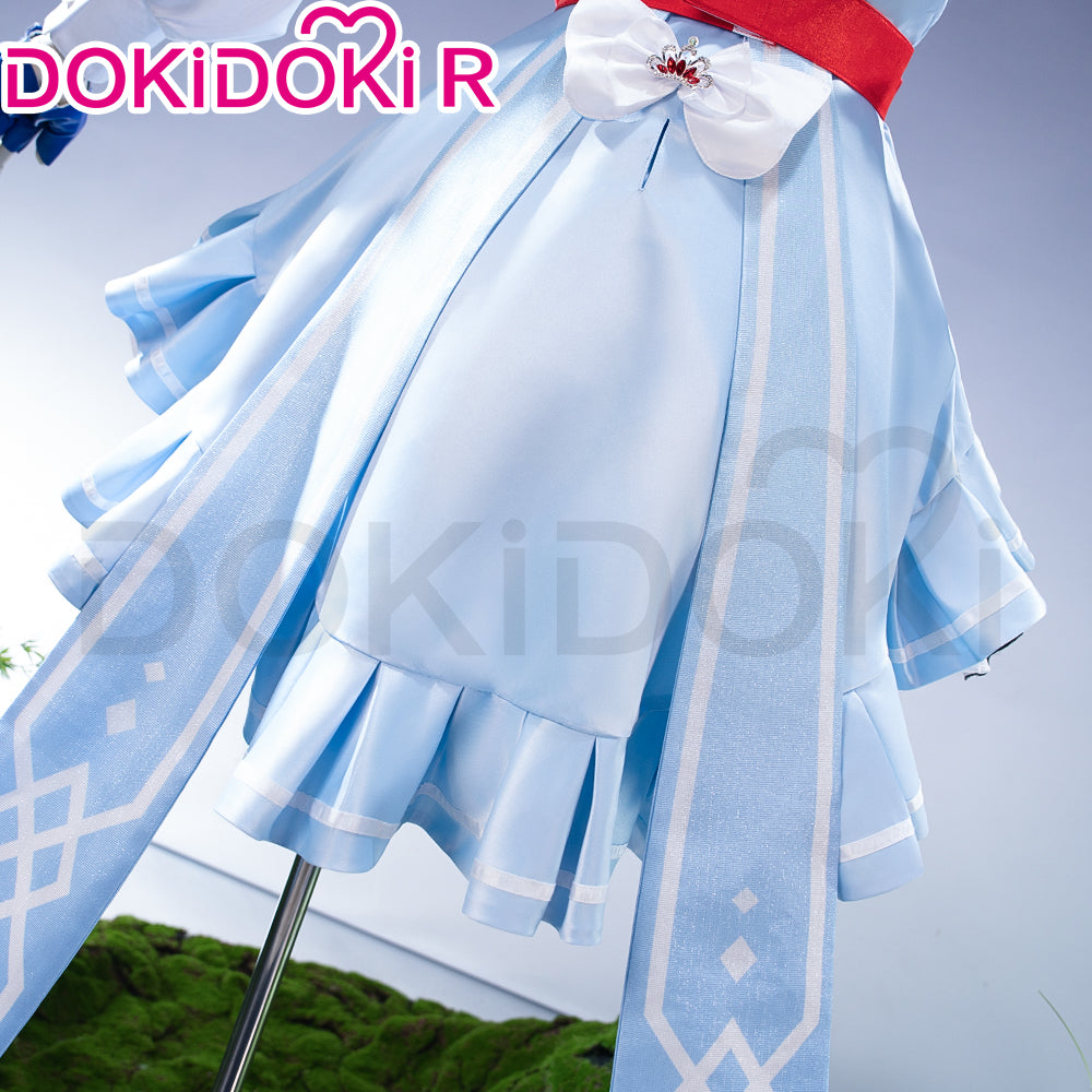 【Size S-2XL】DokiDoki-R Anime Cosplay Costume Summer Outfit Blue Dress Cute