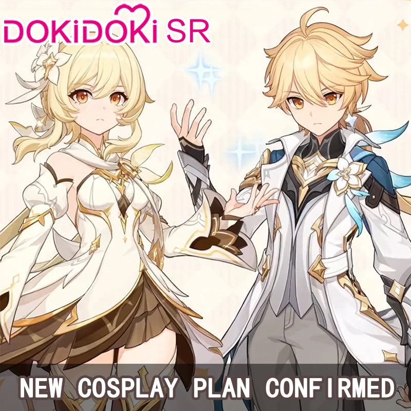 【Lumine Ver Confirmed】$5 Deposit =10% OFF Coupon DokiDoki-SR Game Genshin Impact Traveler Lumine / Traveler Sora Cosplay Costume As Heaven and Earth Are Made Anew Ying / Aether Kong