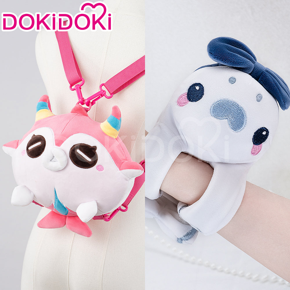 【Ready For Ship】【Last Batch】DokiDoki-SR Game Genshin Impact Cosplay Mualani Pink Pufferfish Bag Doll Plushies Backpack/  Papa Circle Plastic Wristband