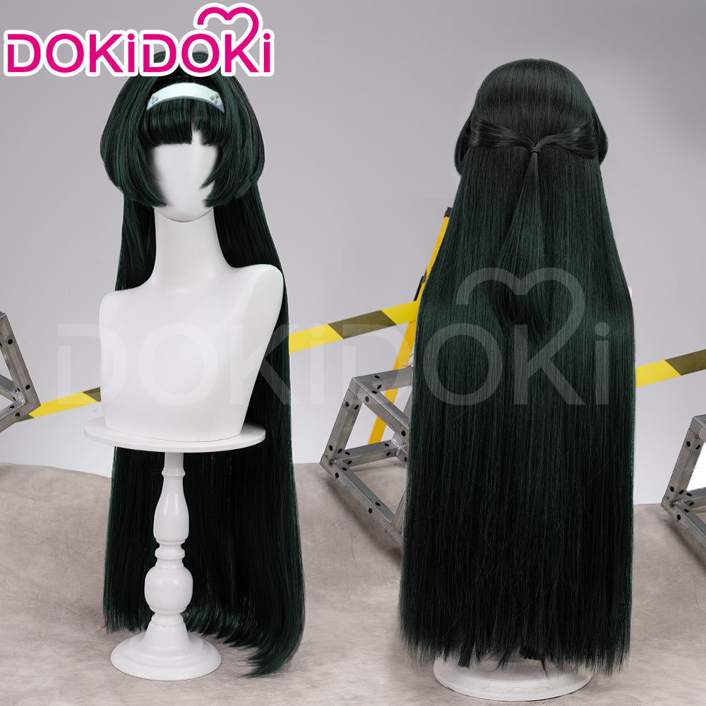 【Ready For Ship】DokiDoki Game Zenless Zone Zero Cosplay Astra Yao Wig / Earrings / Ear Clips Long Straight Black / Green Hair ZZZ Yao Jiayin