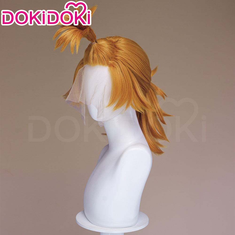 【Ready For Ship】【Front Lace】DokiDoki Anime GACHIAKUTA Cosplay Remlin Tysark Wig Long Orange Hair Upward Ponytail