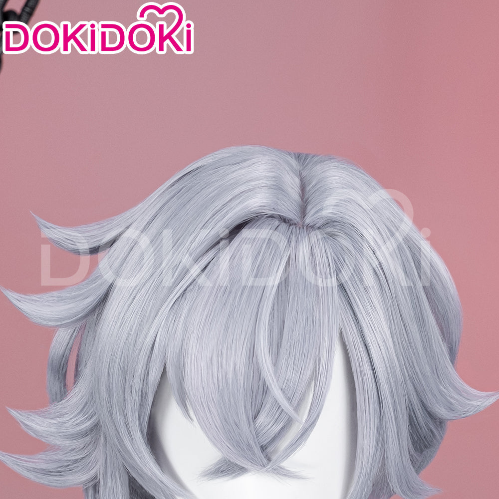 【Ready For Ship】DokiDoki Game Honkai: Star Rail Cosplay Moze Wig Short Straight Grey Hair
