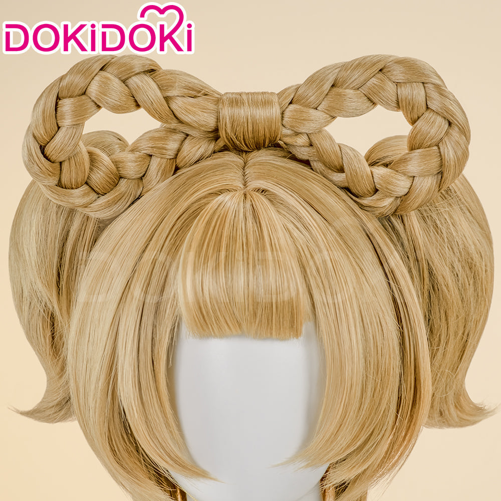 【Ready For Ship】【Last Batch】DokiDoki Game Genshin Impact Cosplay  Yaoyao Wig Women Yao Yao Light Brown Wig