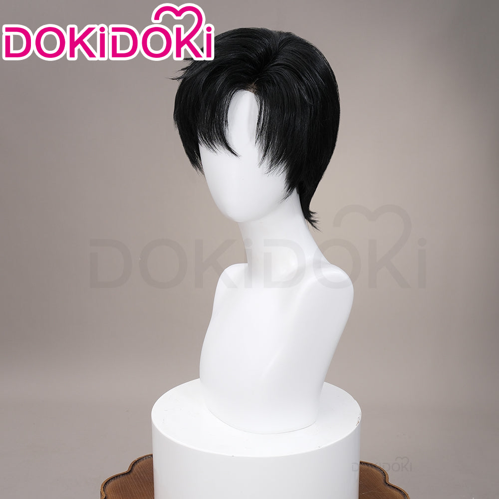 【Short Front Lace】DokiDoki Game Love And Deepspace Cosplay Zayne Wig Short Straight Black Hair