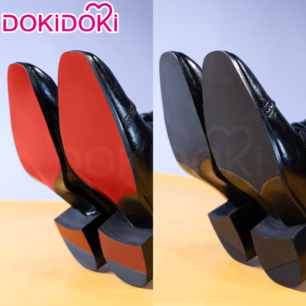 【EU Local Shipping】【15CM】DokiDoki Height Increasing Shoes / Elevator Shoes Black / Red Sole Bottom Leather Shoes