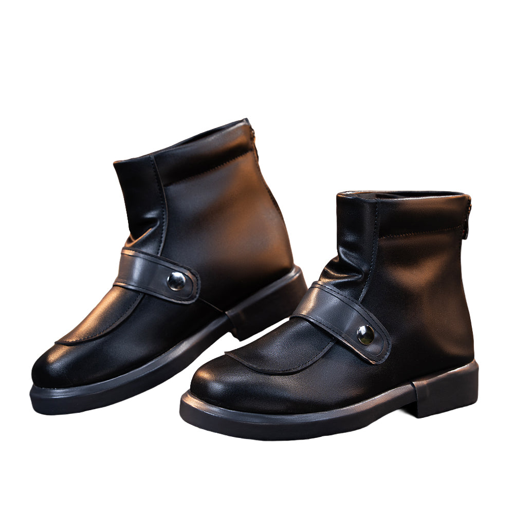 DokiDoki Anime GACHIAKUTA Cosplay Rudo Shoes Black Leather Boots