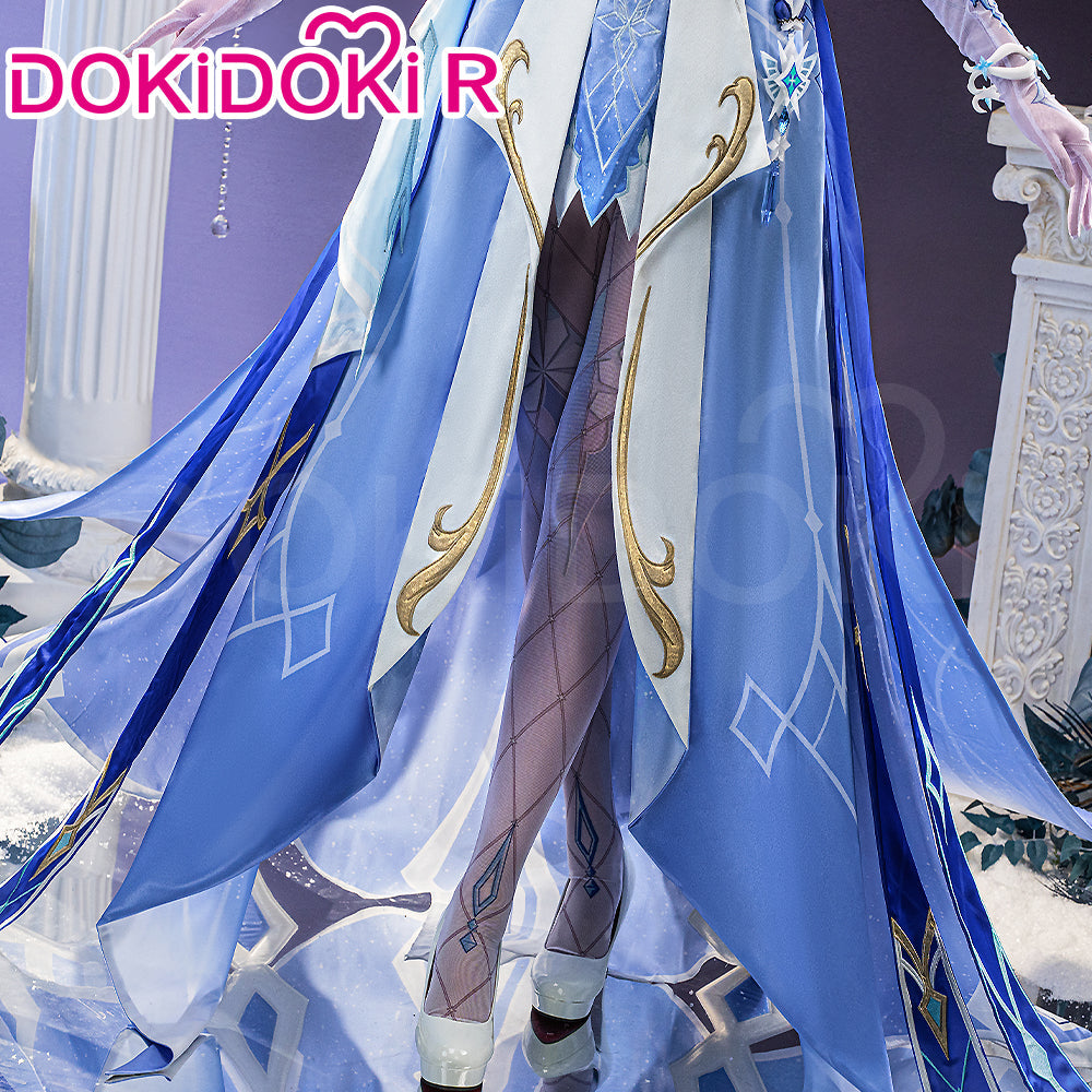 【Size XS-3XL】DokiDoki-R Game Genshin Impact Cosplay Tsaritsa Costume / Crown Anastasya Feodorovna Snezhnaya Sudden Snow