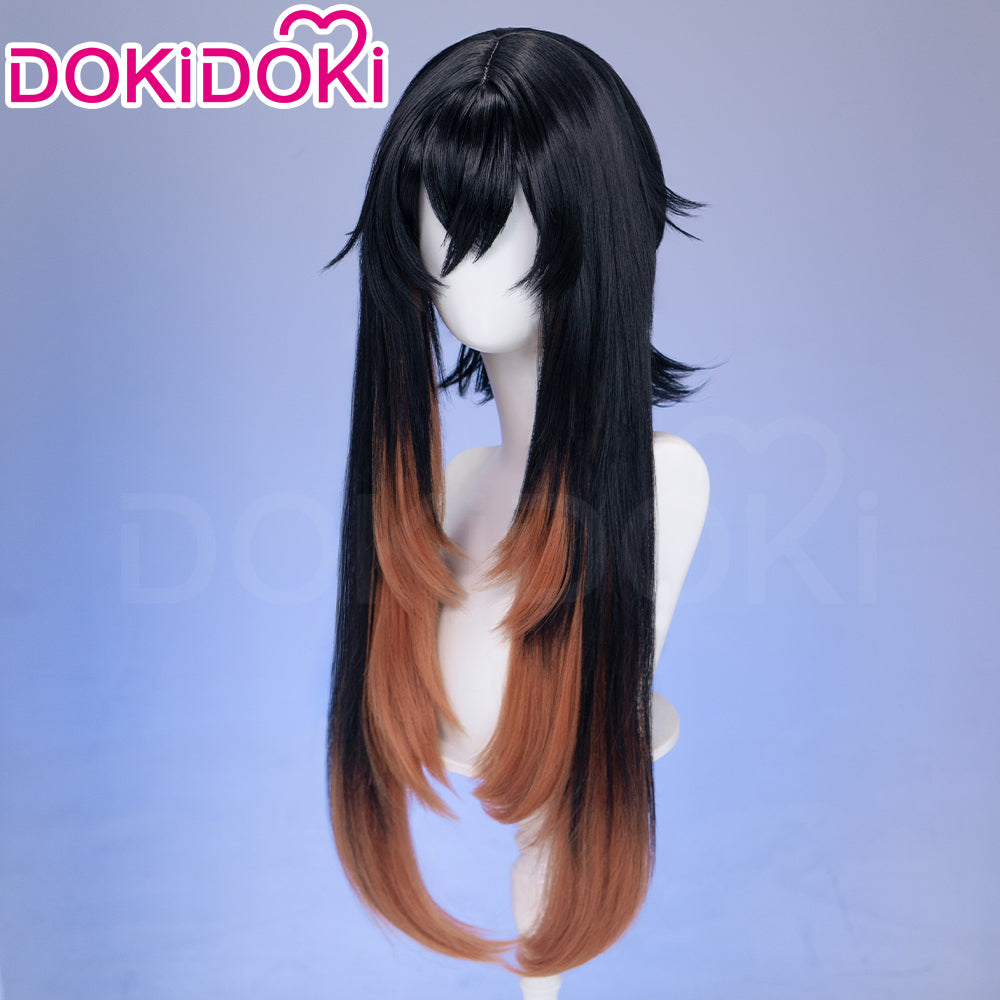 【EU Local Shipping】DokiDoki Anime GACHIAKUTA Cosplay Amo Wig Long Black Copper Brown Straight Gradient Hair