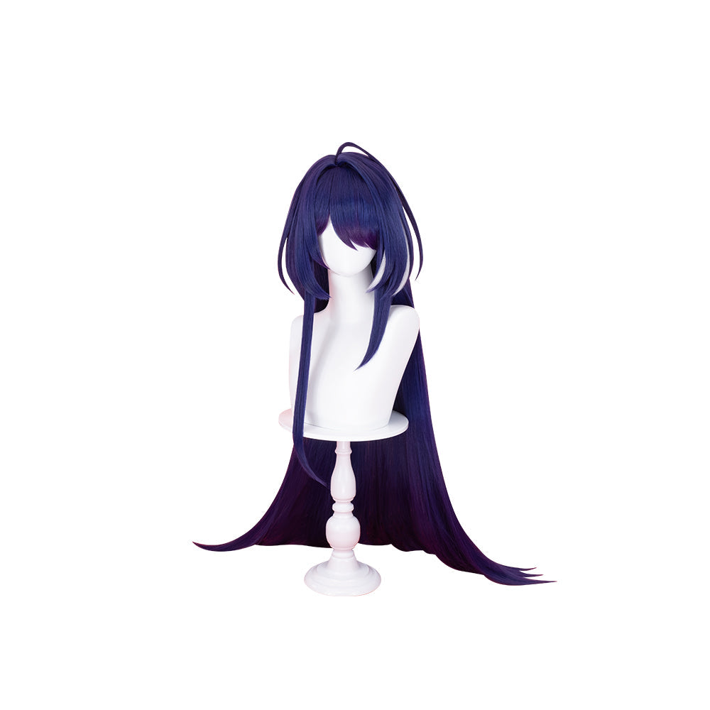 【Partially Ready For Ship】DokiDoki Game Honkai: Star Rail Cosplay Acheron/ Second Form Wig Long Straight Purple/ Grey Gradient Hair/ Tattoo Stickers