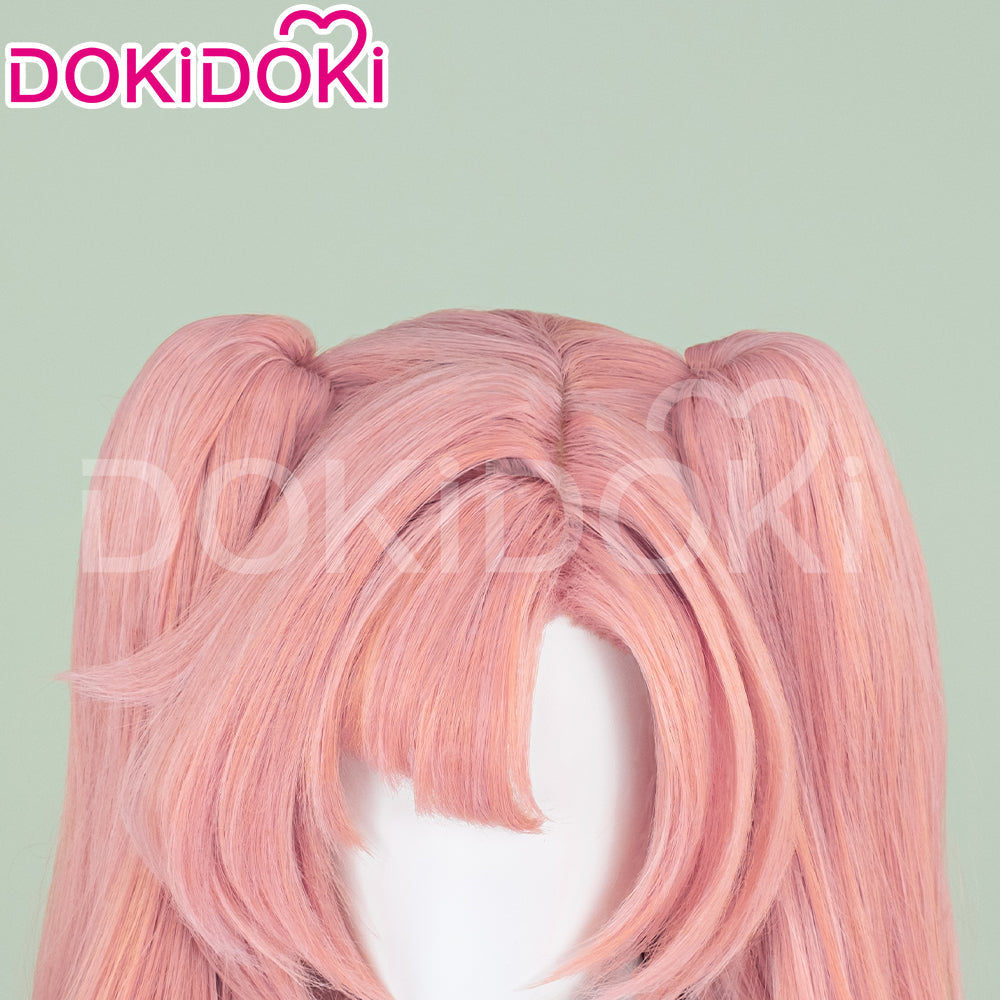 【Ready For Ship】DokiDoki Game Zenless Zone Zero Cosplay Nicole Demara Women Curly Pink Lone Cosplay Wig / Earring