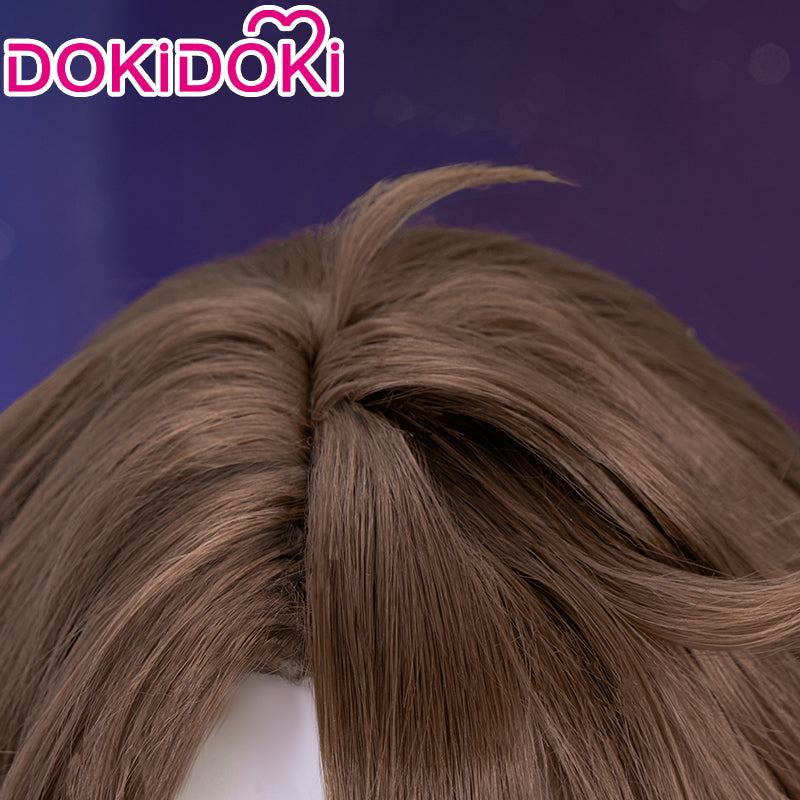 DokiDoki Game Honkai: Star Rail Cosplay Welt Yang Wig / Glasses Brown Short