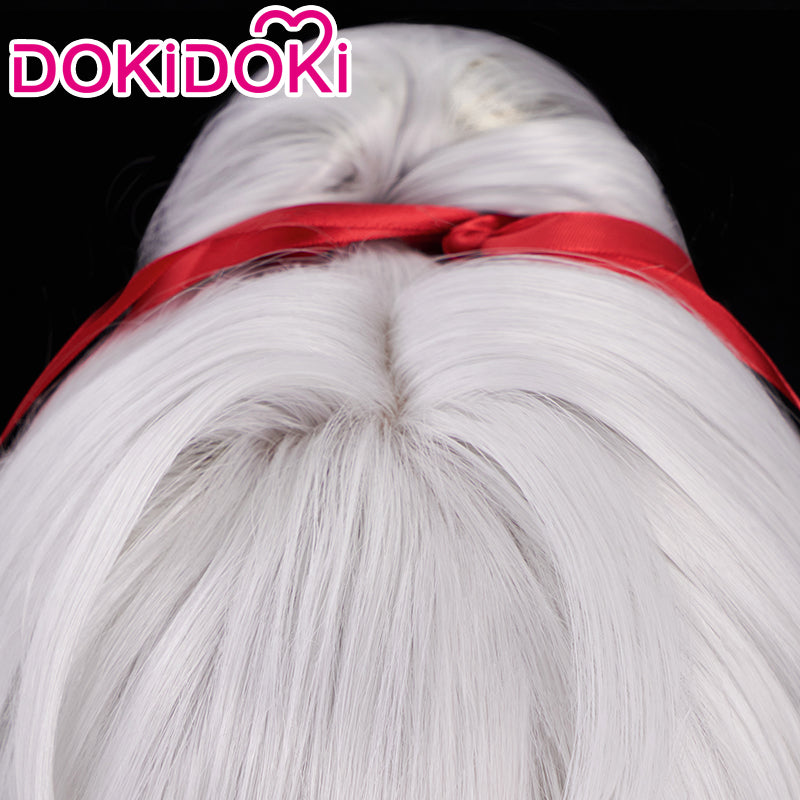 【Ready For Ship】DokiDoki Game Honkai: Star Rail Cosplay Jingyuan Cosplay Wig Jing Yuan Long Silver / Hairband