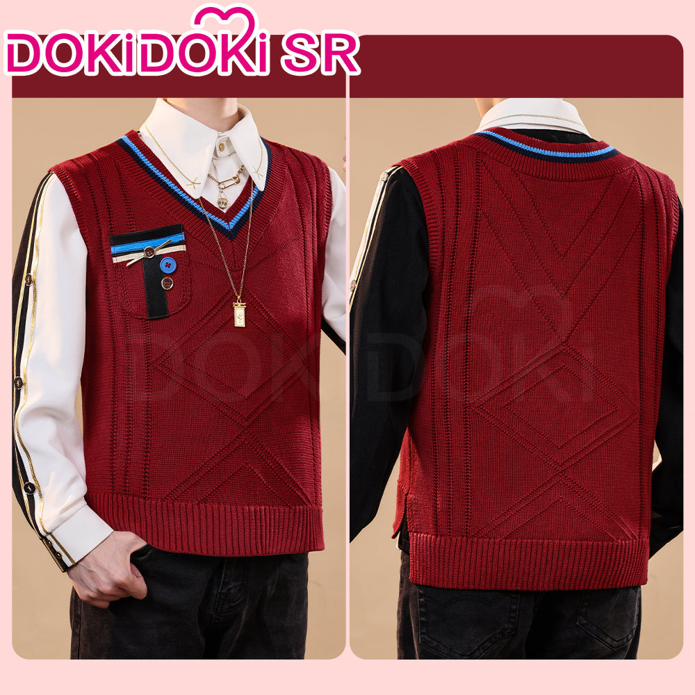 【Ready For Ship】DokiDoki-SR Game Love and Deepspace Cosplay Rafayel Costume Red Maple Leaves Red Sweater