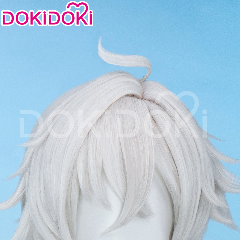 DokiDoki Game Zenless Zone Zero Cosplay Seth Lowell Wig Short Straight Silver Hair / Ear / Tail ZZZ