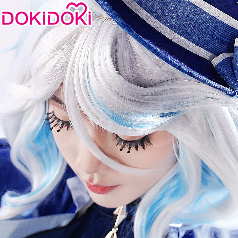 【Partially Ready For Ship】DokiDoki Game Genshin Impact Cosplay Focalors Black False Eyelashes With Rhinestones Furina Fontaine