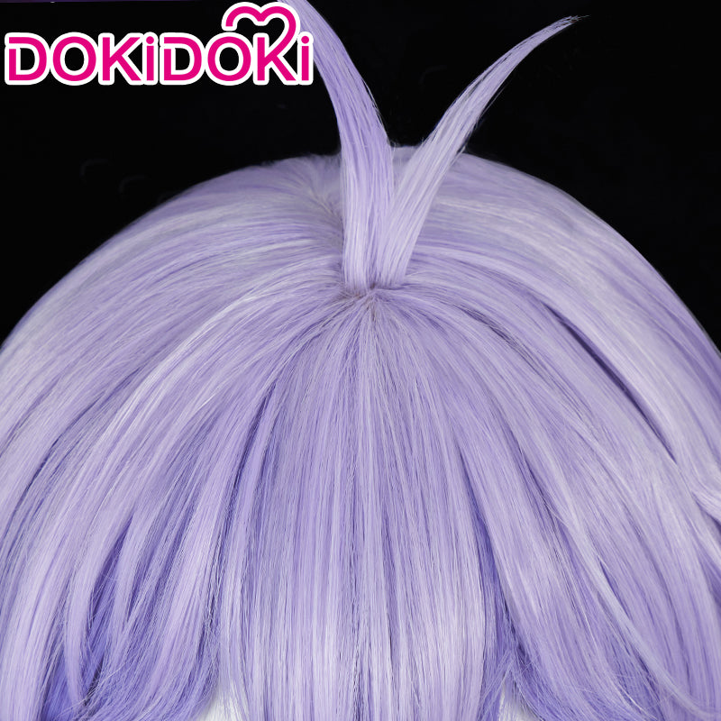 【Ready For Ship】DokiDoki Game Honkai: Star Rail Cosplay Bailu Wig/ Horn/Necklace/Hair Accessories  Long Straight Purple Hair
