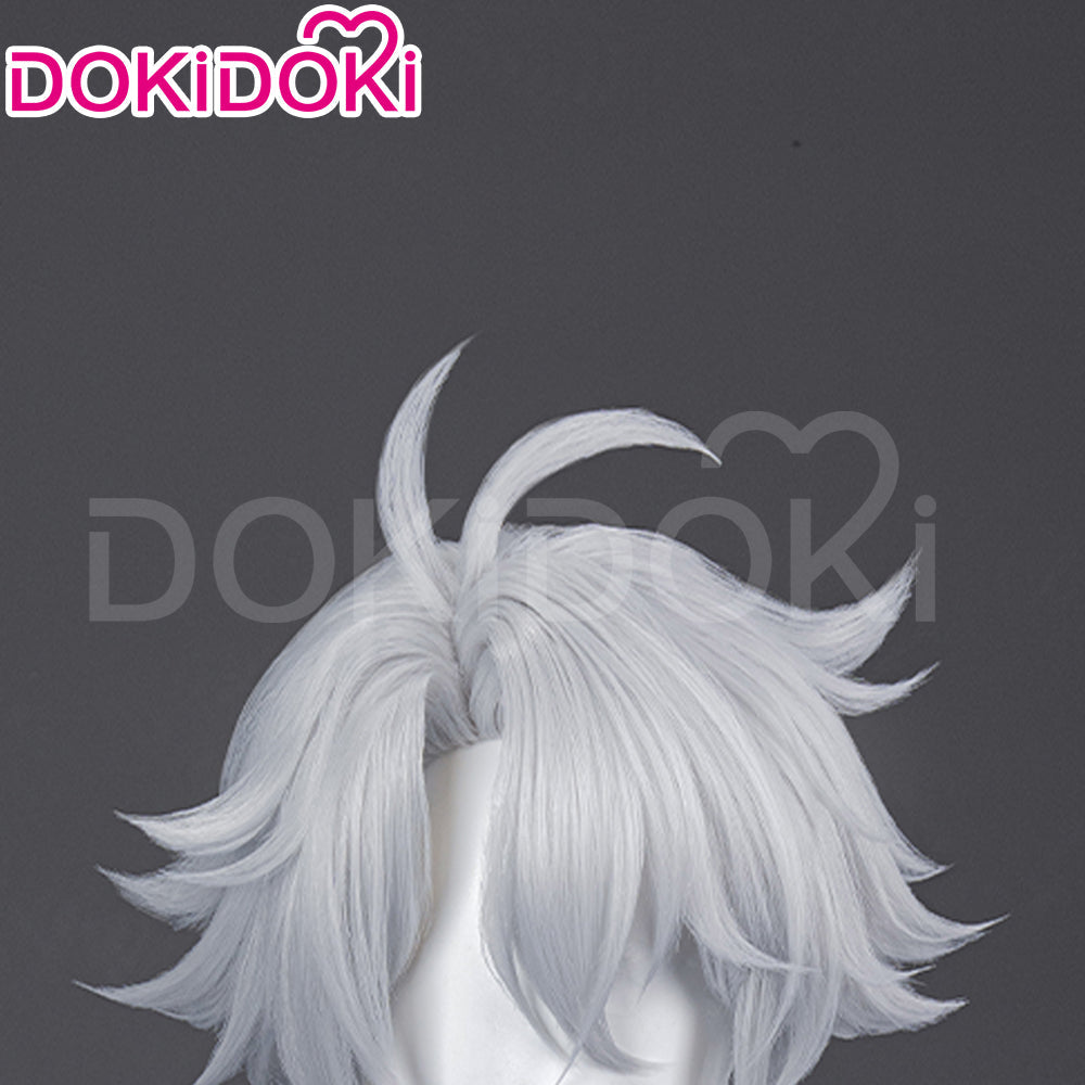 【US LOCAL SHIPPING 】DokiDoki Game Honkai: Star Rail Cosplay Phainon Wig Short Straight Silver Hair Darkening