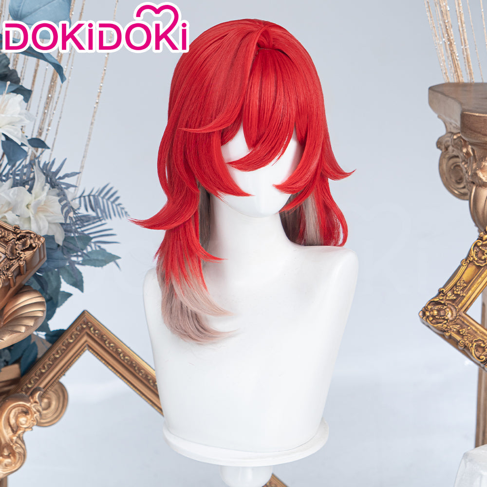 DokiDoki Game Honkai: Star Rail Cosplay Himeko · Nova Wig Long Curly Red Black Gradient Hair Young version Wig Short Curly Red Brown Gradient Hair Murata Himeko