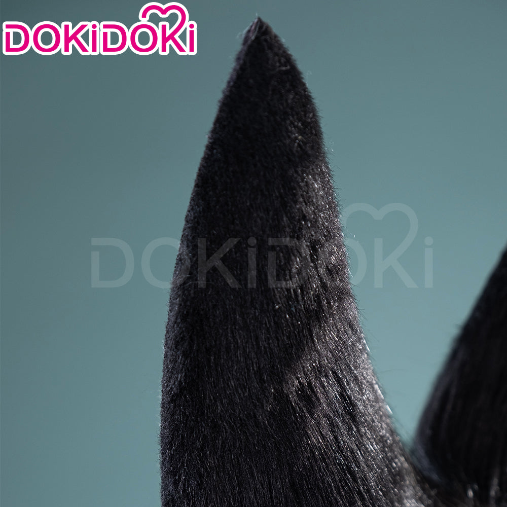 【Ready For Ship】DokiDoki Game Zenless Zone Zero Cosplay  Hoshimi Miyabi Cosplay Wig / Ears Long Straight Black
