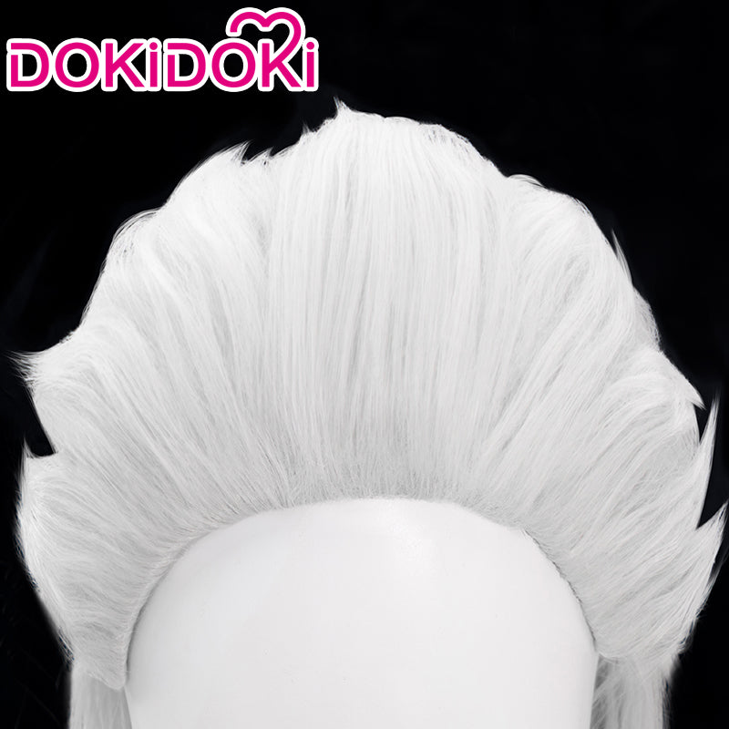 DokiDoki Game Genshin Impact Fatui Harbinger Cosplay Pierro Cosplay Wig Long White