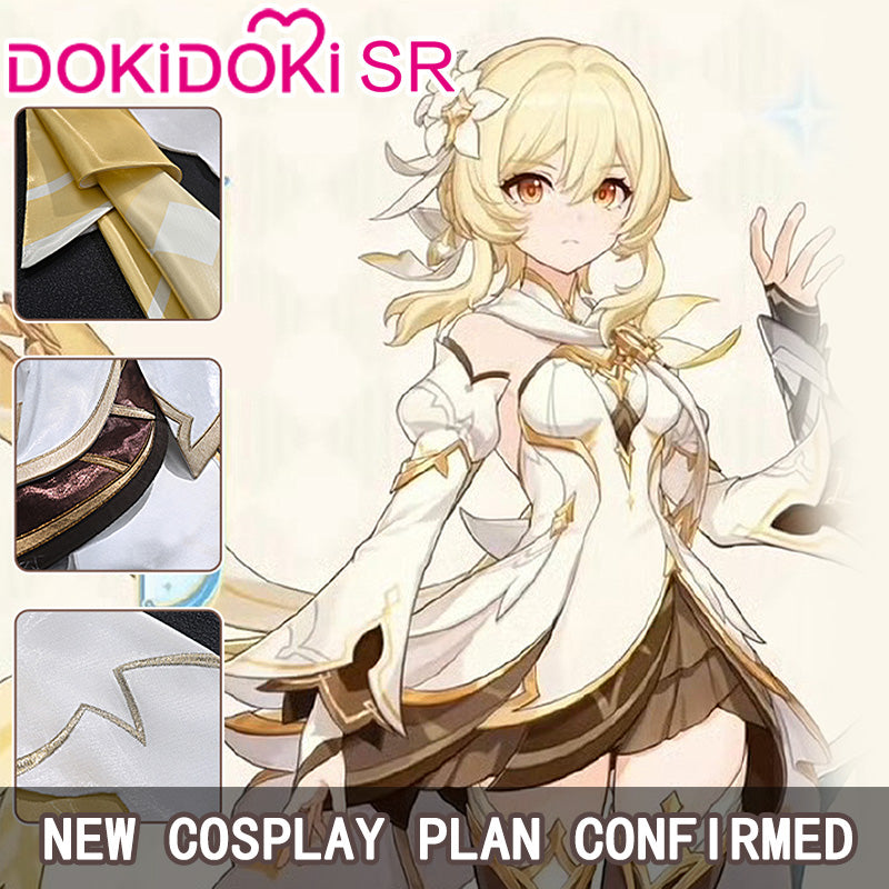 【Lumine Ver Confirmed】$5 Deposit =10% OFF Coupon DokiDoki-SR Game Genshin Impact Traveler Lumine / Traveler Sora Cosplay Costume As Heaven and Earth Are Made Anew Ying / Aether Kong