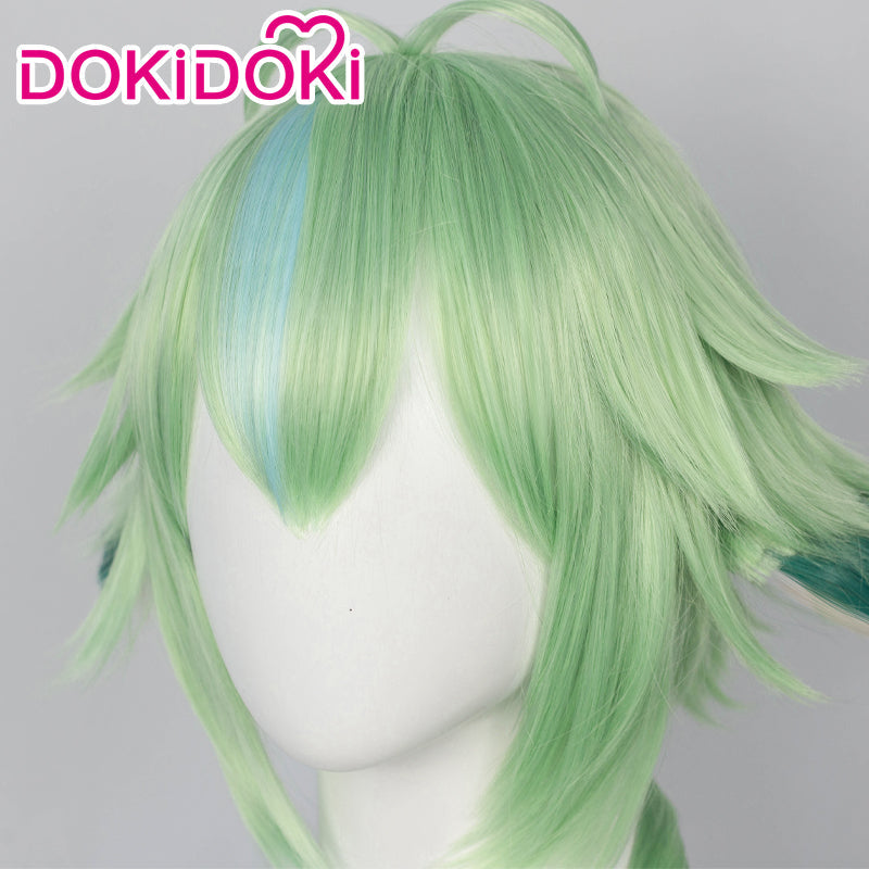 【Ready For Ship】DokiDoki Game Genshin Impact Cosplay  Sucrose   Wig Long Green