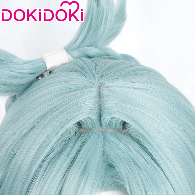 【Ready For Ship】【Light Green Ver.】DokiDoki Game Genshin Impact Cosplay Madame Ping Wig Pinger Short Light Green