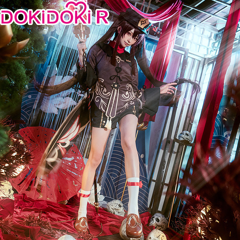 【Size XS-3XL】DokiDoki-R Game Genshin Impact  Costume Hutao Cosplay Hu Tao Halloween