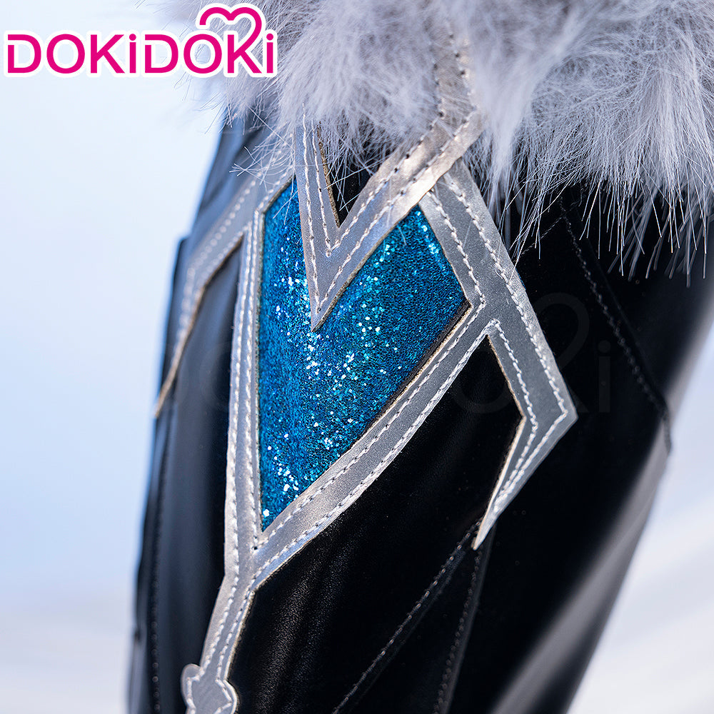 DokiDoki Game Genshin Impact Cosplay Traveler Aether Shoes Kong Night Hunt in Snow Snezhnaya