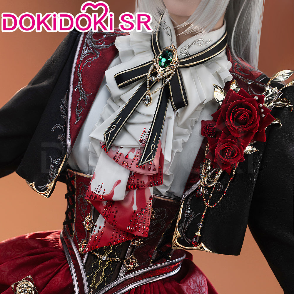 【Size S-4XL】DokiDoki-SR Game Love And Deepspace Cosplay Protagonist MC Crimson Rapture Costume Silverwing Fiend Crimson Feast Sylus