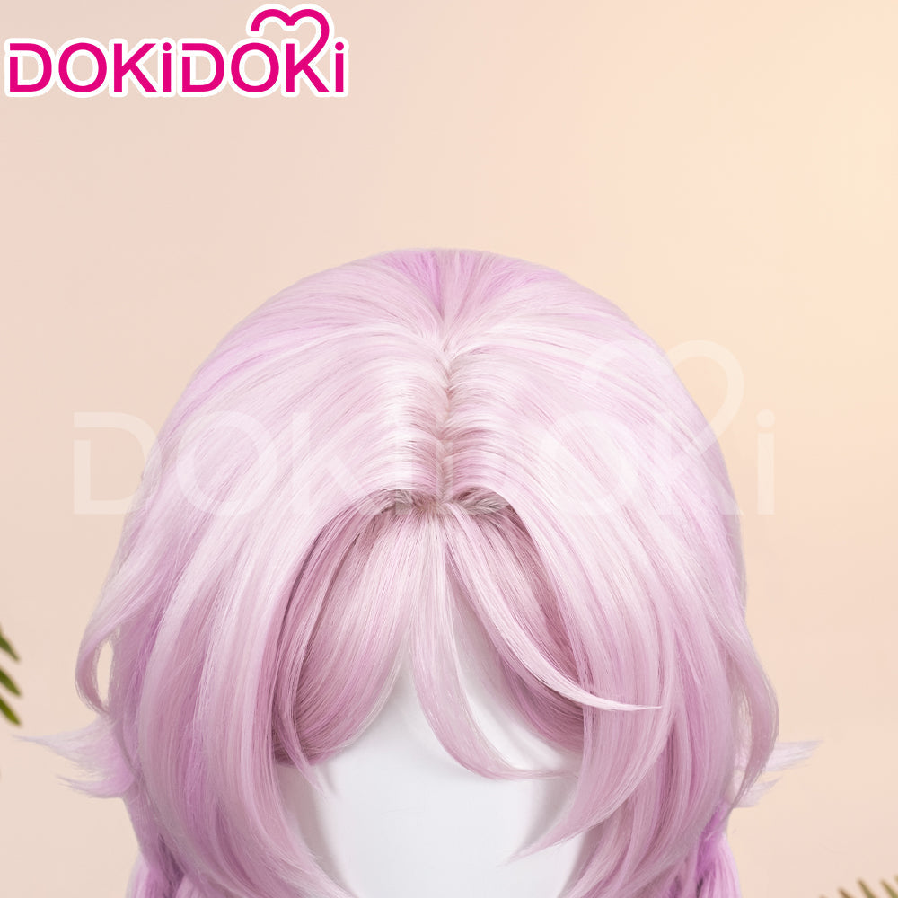 【Partially Ready For Ship】DokiDoki Game Genshin Impact Citlali Cosplay Wig Long Straight Double Braids Pink Purple Gradient Hair