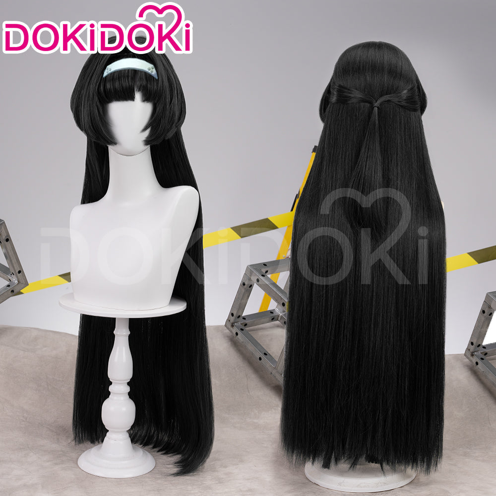 【Ready For Ship】DokiDoki Game Zenless Zone Zero Cosplay Astra Yao Wig / Earrings / Ear Clips Long Straight Black / Green Hair ZZZ Yao Jiayin