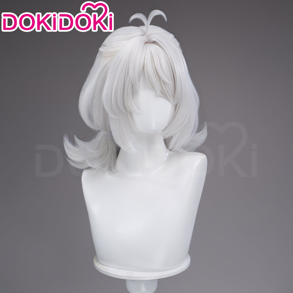 DokiDoki Game Zenless Zone Zero Cosplay Dracaene Sunbringer Wig Short Curly Silver Hair ZZZ