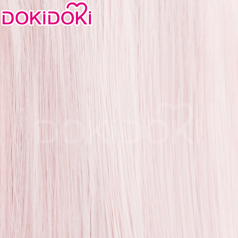 DokiDoki Game Honkai: Star Rail Cosplay Jiaoqiu Wig Long Straight Pink Hair / Ear / Tial  Jiao Qiu