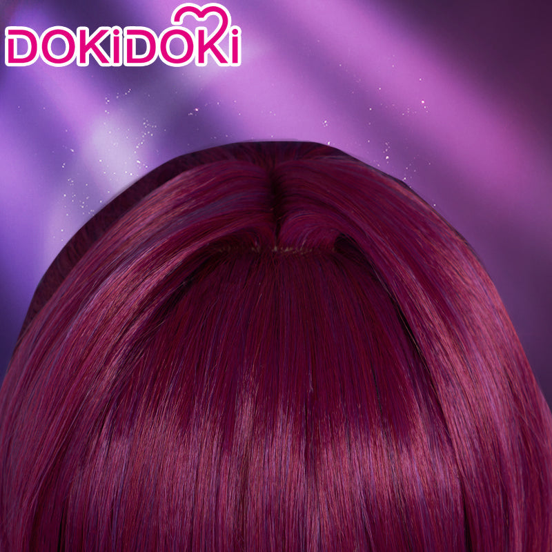 【Ready For Ship】DokiDoki Game Honkai: Star Rail Cosplay Kafka Wig Long Straight Purple Hair / Glasses / Earrings / Ring
