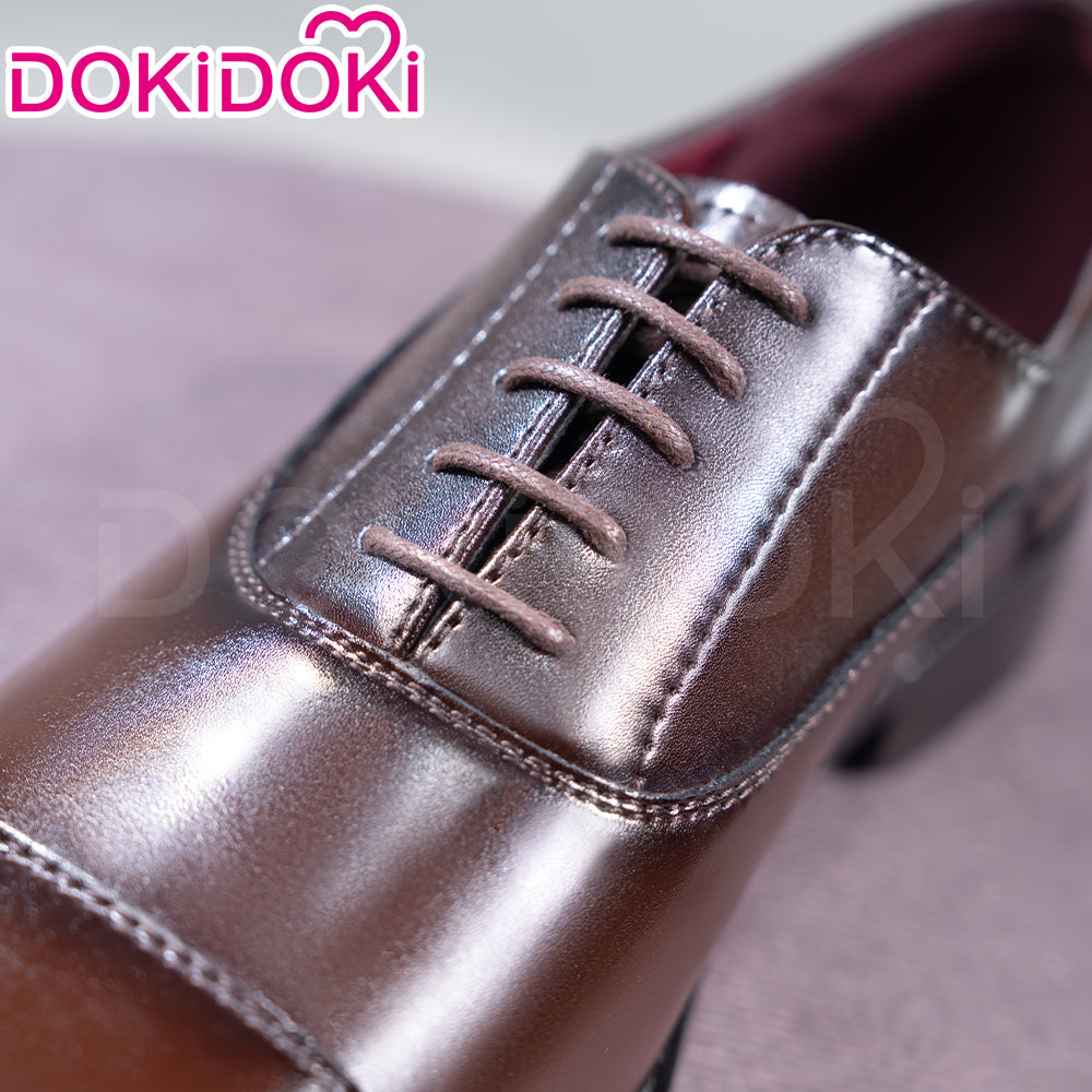 DokiDoki Basic Shoes Classic Brown Leather Cap Toe Oxford Dress Shoes