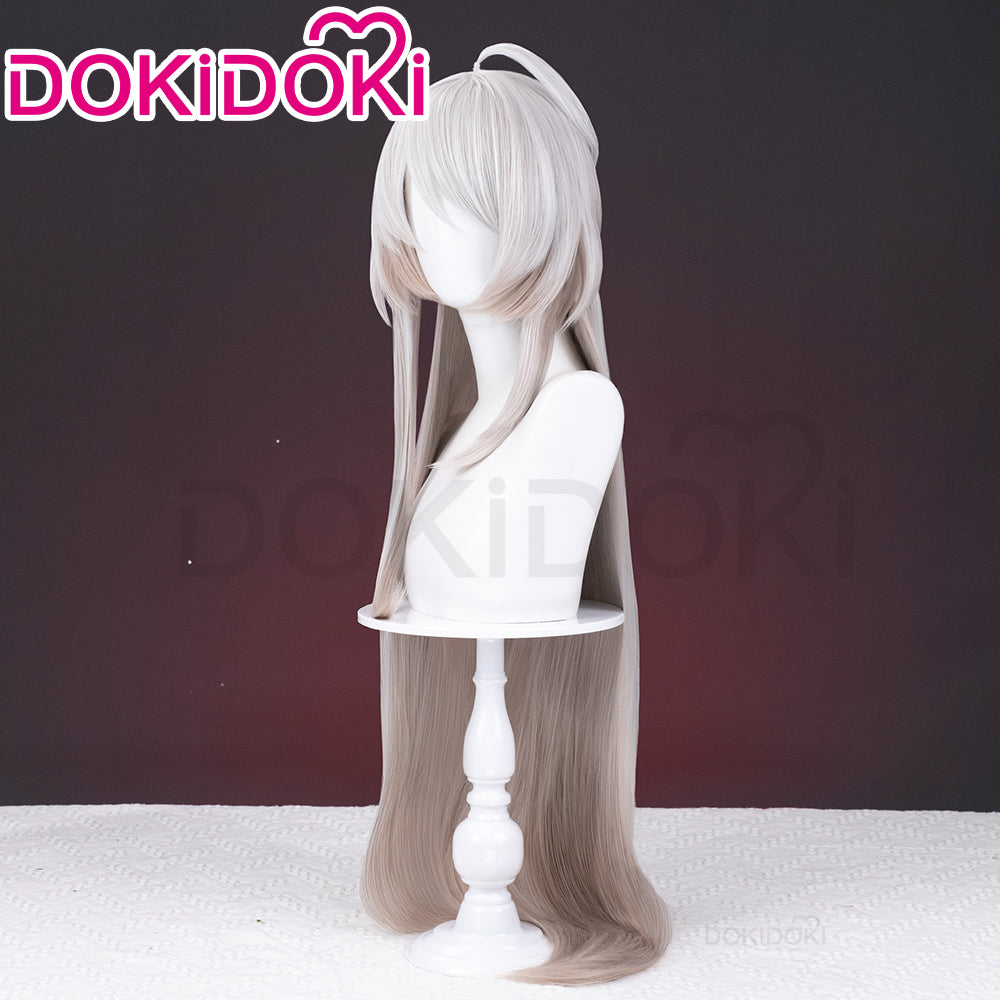 【Partially Ready For Ship】DokiDoki Game Honkai: Star Rail Cosplay Acheron/ Second Form Wig Long Straight Purple/ Grey Gradient Hair/ Tattoo Stickers