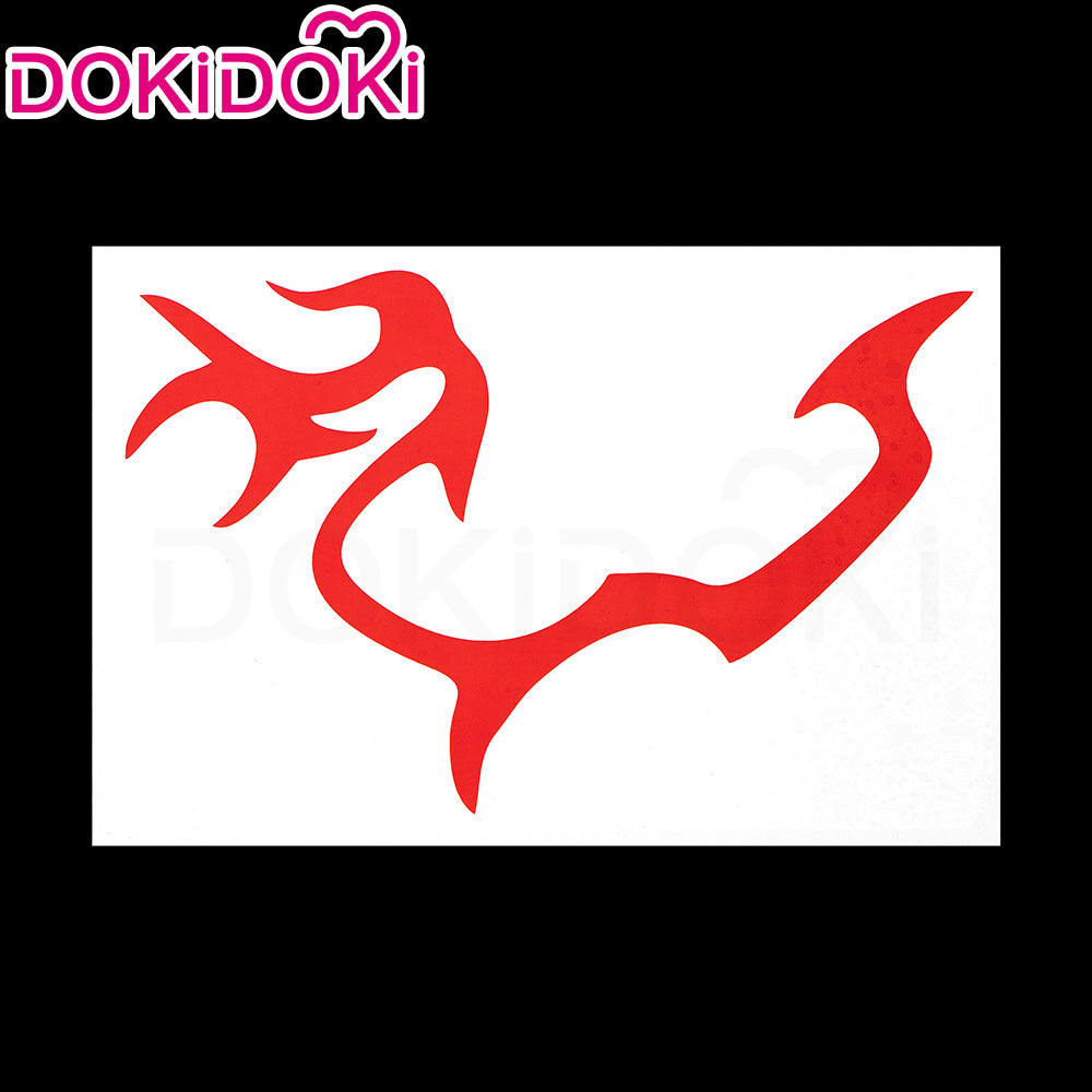 【Ready For Ship】DokiDoki Game Honkai: Star Rail Cosplay Mydei Wig / Tattoo Long Curly Golden Orange Gradient Hair