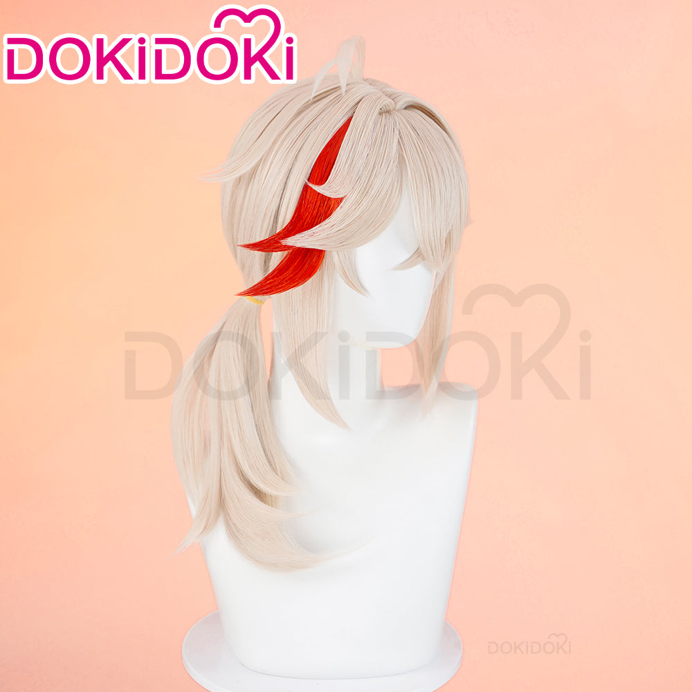 【Fluffy Ver Ready For Ship】DokiDoki Game Genshin Impact Cosplay Kazuha Wig Long Curly Red Wig Men