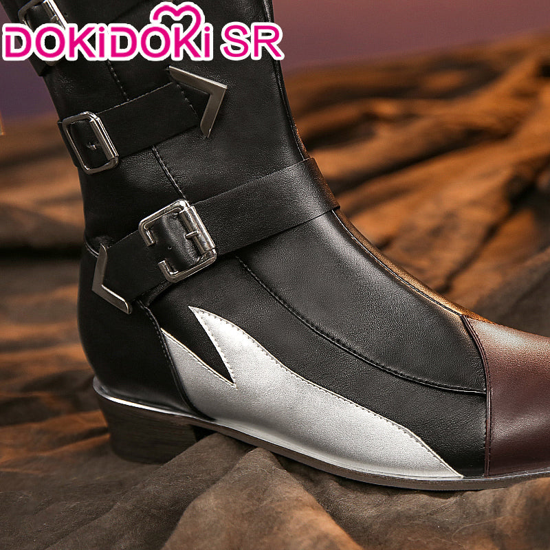 【Ready For Ship】【Last Batch】DokiDoki-SR Game Genshin Impact Cosplay Diluc Costume / Shoes Red Dead of Night
