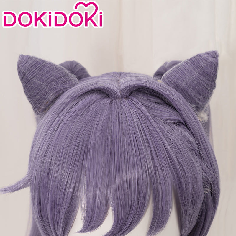 【Ready For Ship】DokiDoki Game Genshin Impact Keqing Cosplay Wig Ke Qing Gradient Ver