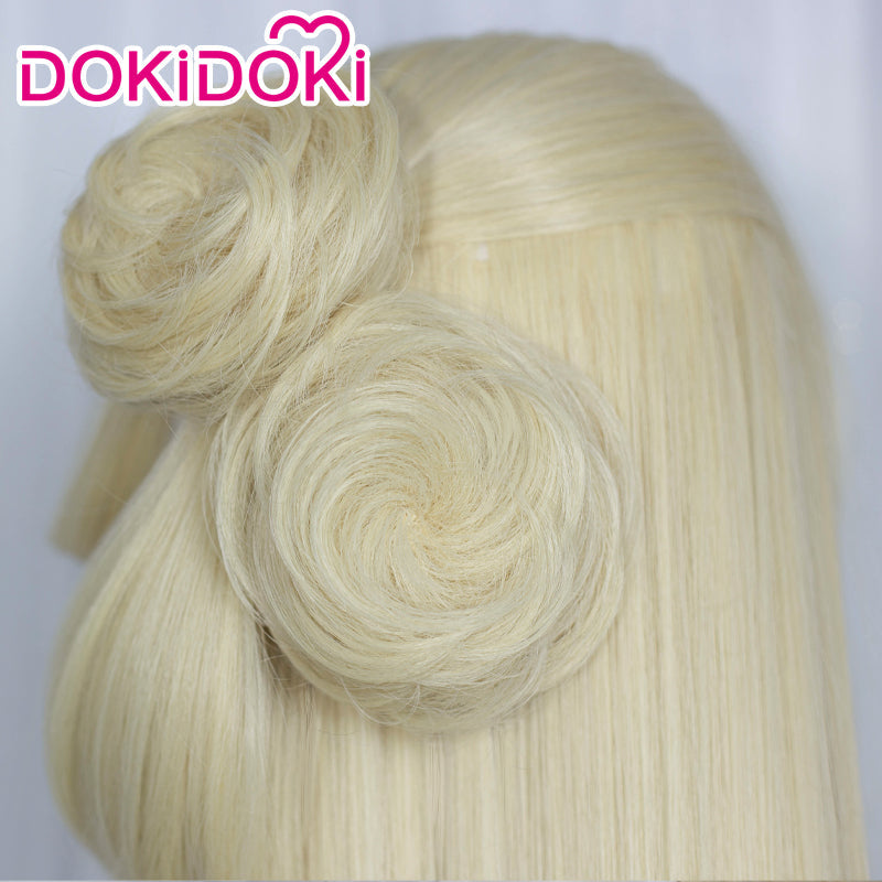 【Ready For Ship】DokiDoki Game GenShin Impact La Signora Cosplay Wig Long Yellow Wig Women